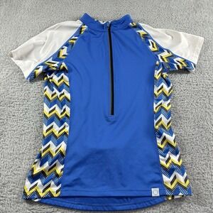 Tonik‎ Performance Shirt Womens XS Blue Cycling Athleisure Moto Workout 1/4 Zip